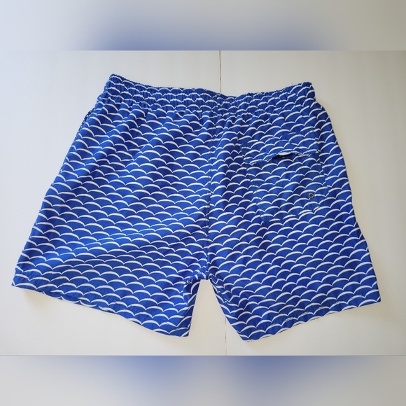 The Endless Summer Blue Wave Pattern Men's Swim Short Trunks - Picture 8 of 10